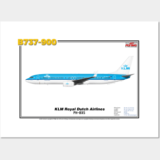 Boeing B737-900 - KLM Royal Dutch Airlines (Art Print) Posters and Art